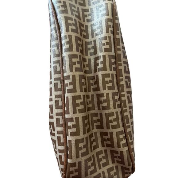 Vintage Fendi Women's Mon Tresor FF Motif Mini Bucket Bag Brown Cream - Picture 3 of 6